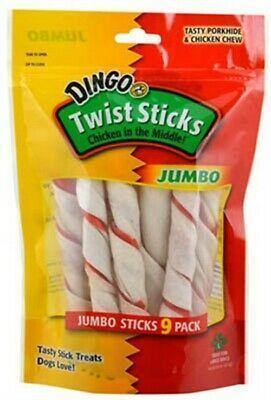 Dingo Jumbo Twist Sticks, 9Pk - Pet Totality