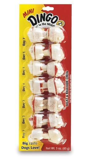 Dingo Knotted Rawhide Bones Mini 7Pk