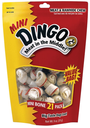 Dingo Meat In The Middle Bone Mini 21Pk - Pet Totality