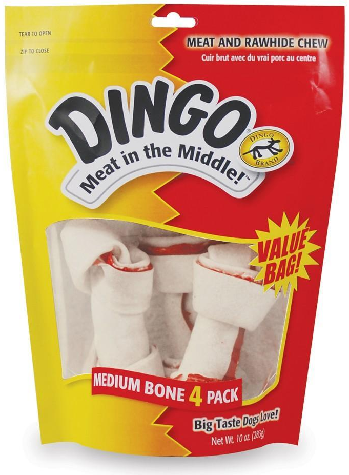 Dingo Medium White 4Pk Value Bag 10Oz 4Pk