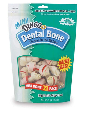 Dingo Mini Dental Value Bag 9Oz 21Pk - Pet Totality