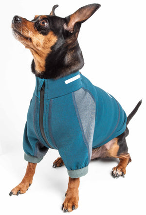 Dog Helios ® 'Eboneflow' Mediumweight 4-Way-Stretch Flexible And Breathable Performance Dog Yoga T-Shirt - Pet Totality