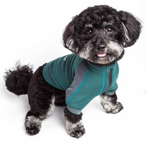 Dog Helios ® 'Eboneflow' Mediumweight 4-Way-Stretch Flexible And Breathable Performance Dog Yoga T-Shirt - Pet Totality