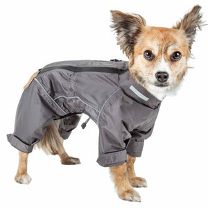 Dog Helios ® 'Hurricanine' Waterproof And Reflective Full Body Dog Coat Jacket W/ Heat Reflective Technology - Pet Totality