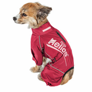 Dog Helios ® 'Hurricanine' Waterproof And Reflective Full Body Dog Coat Jacket W/ Heat Reflective Technology - Pet Totality