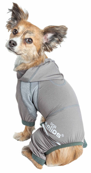 Dog Helios ® 'Namastail' Lightweight 4-Way Stretch Breathable Full Bodied Performance Yoga Dog Hoodie Tracksuit - Pet Totality