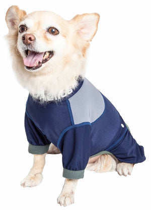 Dog Helios ® 'Tail Runner' Lightweight 4-Way-Stretch Breathable Full Bodied Performance Dog Track Suit - Pet Totality