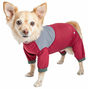 Dog Helios ® 'Tail Runner' Lightweight 4-Way-Stretch Breathable Full Bodied Performance Dog Track Suit - Pet Totality