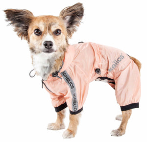 Dog Helios ® 'Torrential Shield' Waterproof Multi-Adjustable Full Bodied Pet Dog Windbreaker Raincoat - Pet Totality