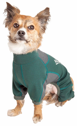 Dog Helios  'Rufflex' Mediumweight 4-Way-Stretch Breathable Full Bodied Performance Dog Warmup Track Suit - Pet Totality