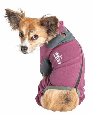 Dog Helios  'Rufflex' Mediumweight 4-Way-Stretch Breathable Full Bodied Performance Dog Warmup Track Suit - Pet Totality