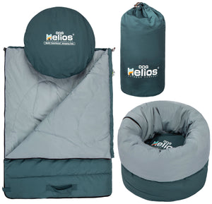Dog Helios  'Switch-Back' 2-in-1 Convertable Travel Dog Mat and Rounded Camping Bed - Pet Totality