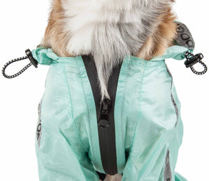 Dog Helios  'Torrential Shield' Waterproof Multi-Adjustable Full Bodied Pet Dog Windbreaker Raincoat - Pet Totality