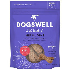 Dogswell Dog Hip & Joint Jerky Grain Free Beef 10Oz - Pet Totality