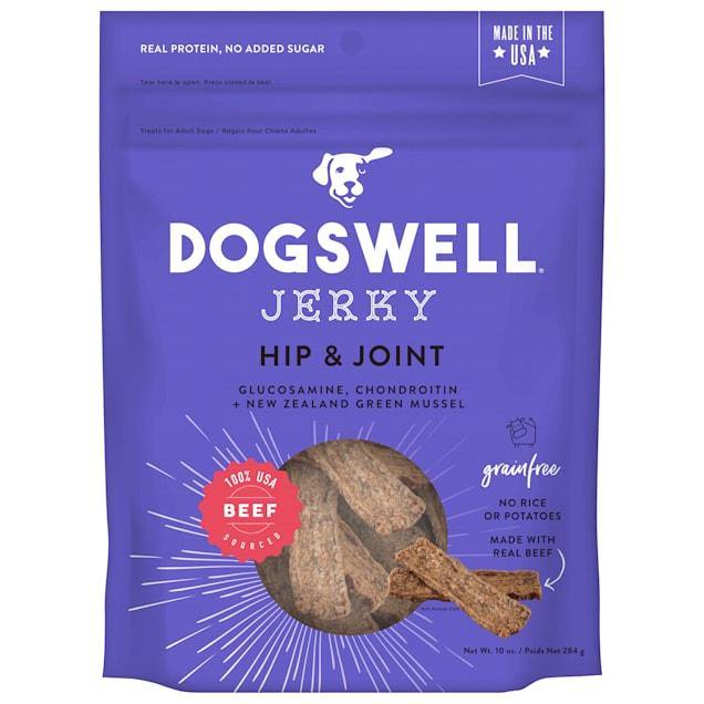 Dogswell Dog Hip & Joint Jerky Grain Free Beef 10Oz