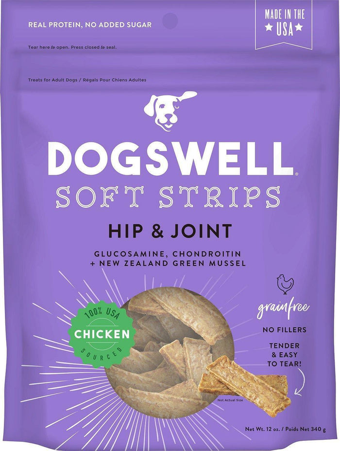Dogswell Dog Hip & Joint Strips Grain Free Chicken 12Oz