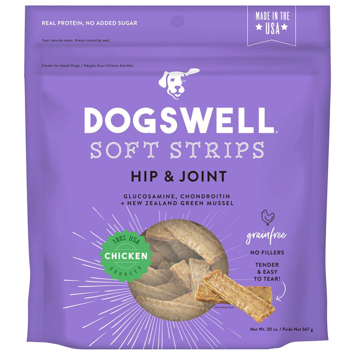 Dogswell Dog Hip & Joint Strips Grain Free Chicken 20Oz