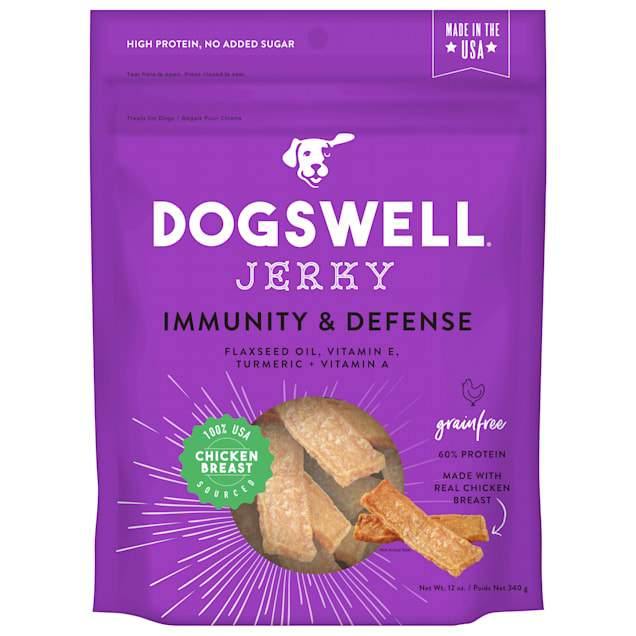 Dogswell Dog Immune Defense Jerky Grain Free Chicken 12Oz