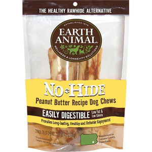 Earth Animal No-Hide Peanut Butter Chews � Medium 2Ct - Pet Totality