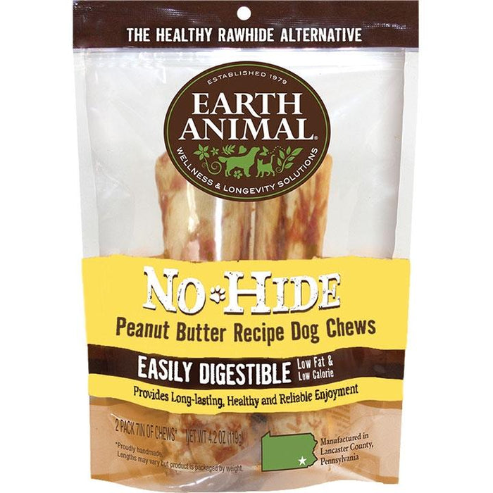 Earth Animal No-Hide Peanut Butter Chews � Medium 2Ct