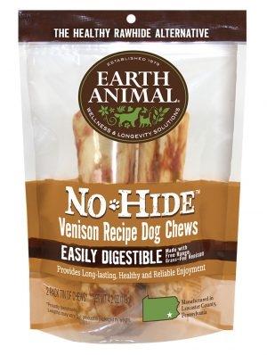 Earth Animal No-Hide Venison Chews � Medium 2Ct - Pet Totality
