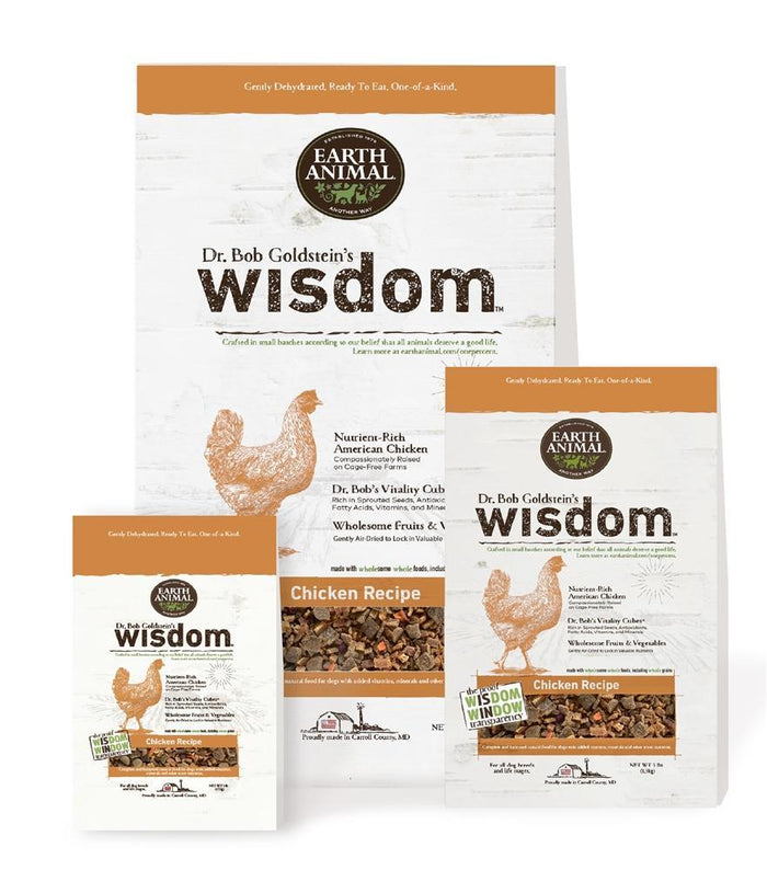 Earth Animal Wisdom  Dog Food Chicken 1 lb Bag