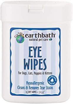 Earthbath Eye Wipes 25Ct