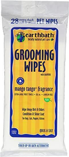 Earthbath Grooming Wipes Mango Tango 28Ct - Pet Totality