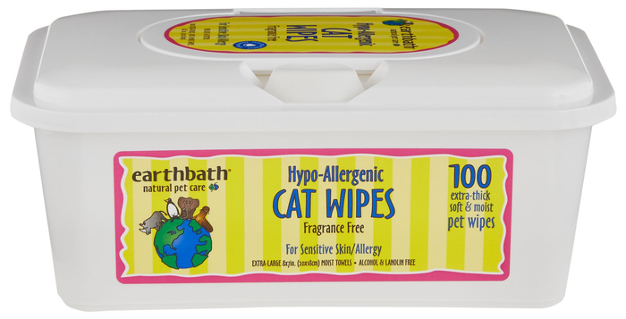 Earthbath Hypo-Allergenic Cat Wipes 100Ct