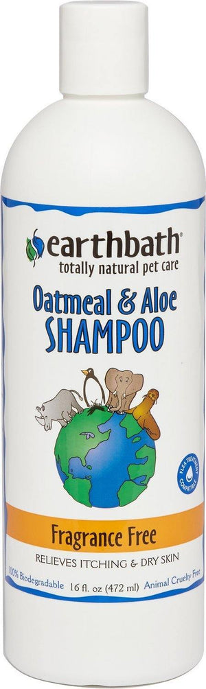 Earthbath Oatmeal & Aloe Shampoo Fragrance Free 16Oz - Pet Totality