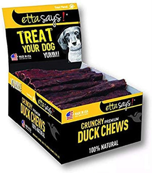 Etta Says, Crunchy Premium Duck Chews, 12Ct - Pet Totality