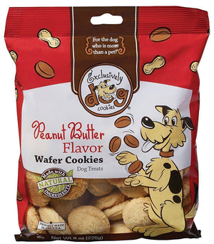 Exclusively Pet Wafer Cookies Peanut Butter Flavor Dog Treats 8Oz - Pet Totality