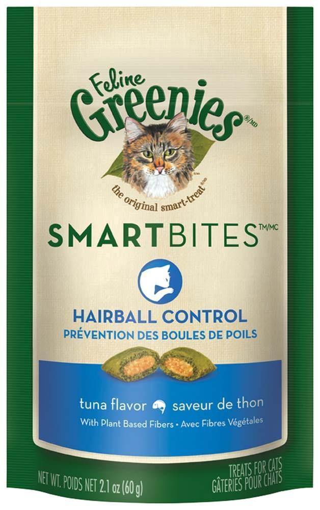 Feline Greenies Smartbites Hairball Control Treats For Cats Tuna Flavor 2.1 Oz.