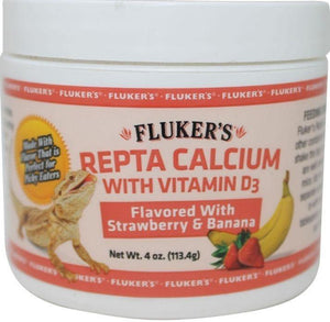 Fluker S Repta Calcium With Vitamin D3 Strawberry Banana Flavored 2Oz - Pet Totality