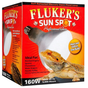 Fluker'S Sun Spot Mercury Vapor Bulb 160Watt - Pet Totality