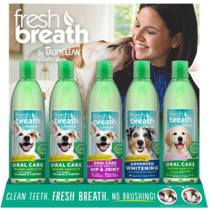 Fresh Breath By Tropiclean Water Additive Display 15Pc