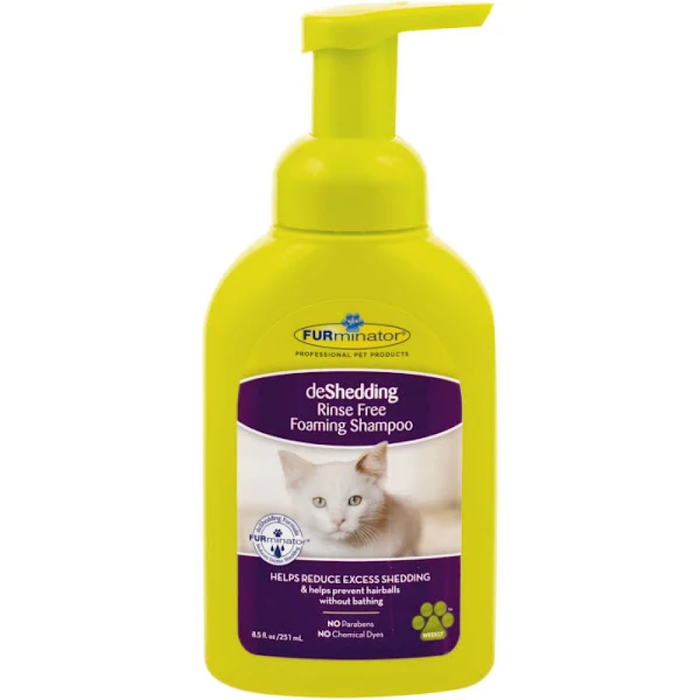 Furminator Deshedding Rinse Free Foaming Cat Shampoo 8.5Oz