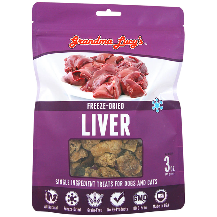 Grandma Lucys Dog Freeze Dried  Liver Treat  3 Oz..