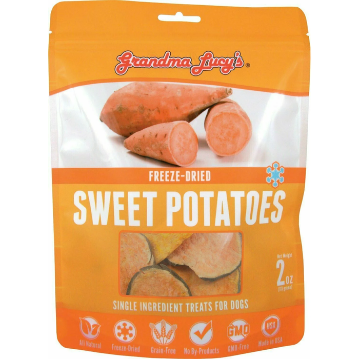 Grandma Lucys Dog Freeze Dried  Sweet Potato  Treat  2 Oz..