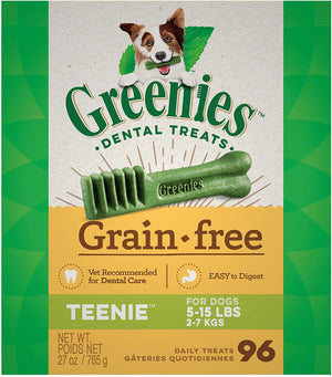 Greenies Grain-Free Teenie Dog Dental Chews - 27 Ounces 96 Treats - Pet Totality