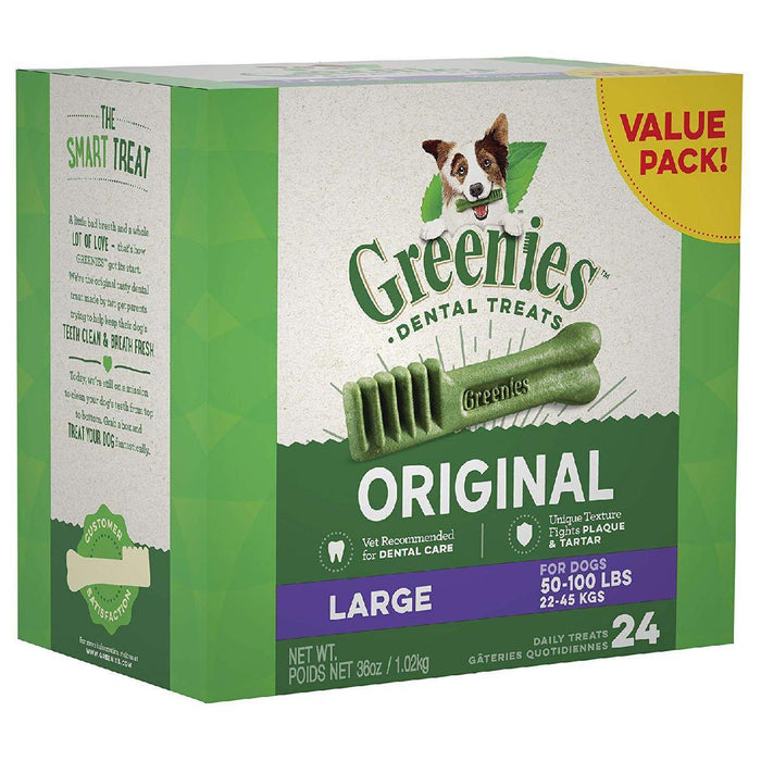 Greenies Original Large Dog Dental Chews - 36 Ounces 24 Treats