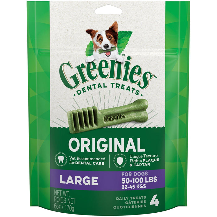 Greenies Original Large Dog Dental Chews - 6 Ounces 4 Treats