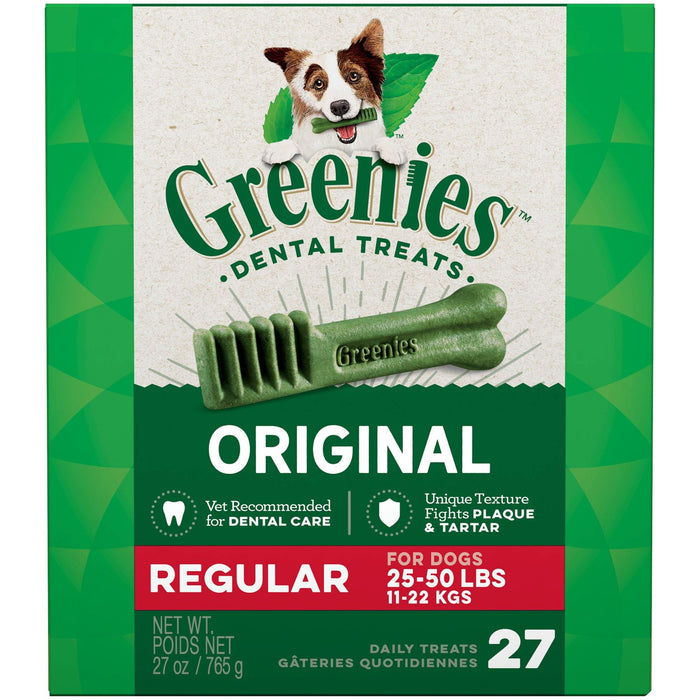 Greenies Original Regular Size Dog Dental Chews - 27 Ounces 27 Treats