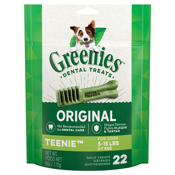 Greenies Original Teenie Dog Dental Chews - 6 Ounces 22 Treats