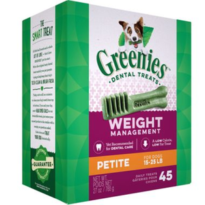 Greenies Weight Management Petite Dental Dog Chews - 27 Ounces 45 Treats - Pet Totality