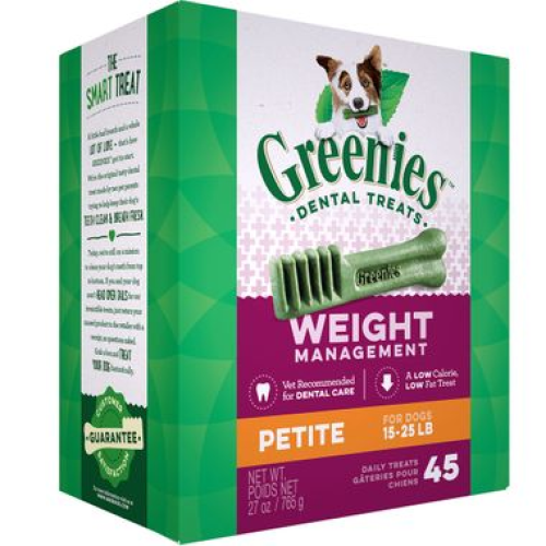Greenies Weight Management Petite Dental Dog Chews - 27 Ounces 45 Treats