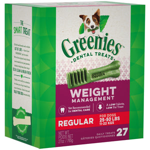 Greenies Weight Management Regular Size Dental Dog Chews - 27 Ounces 27 Treats - Pet Totality
