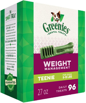 Greenies Weight Management Teenie Dental Dog Chews - 27 Ounces 96 Treats - Pet Totality