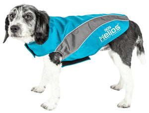 Helios Octane Softshell Neoprene Satin Reflective Dog Jacket w/ Blackshark technology - Pet Totality