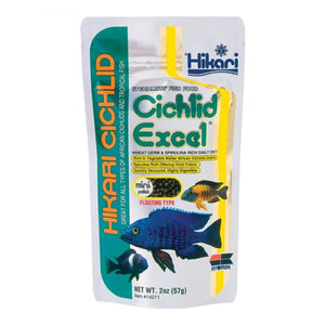 Hikari Cichlid Excel Pellet Fish Food Mini 2Oz - Pet Totality
